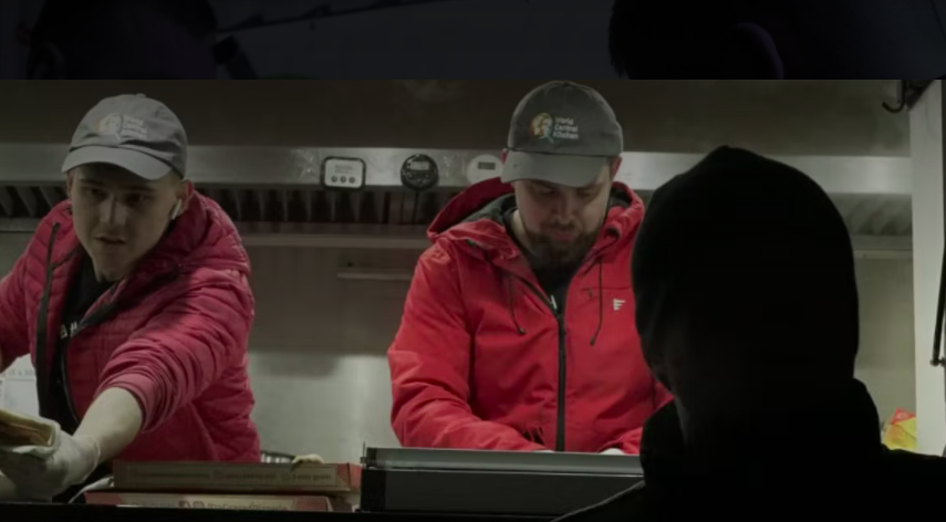  After crossing into Poland, Ukrainian refugees are transported by bus to nearby accommodation centers. WCK set up at one of these centers in Korczowa with its food truck partner Oh My Ramen, run by Ukrainians living in Poland who are working day and night to feed refugees in need.